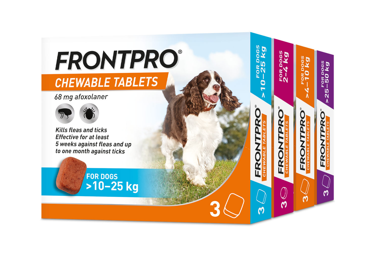 FRONTPRO® Chewable Tablets Flea and Tick Treatment for Dogs