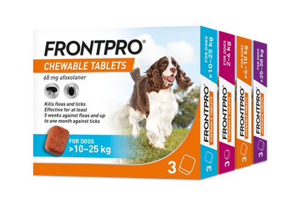 FRONTPRO® Chewable Tablets Flea and Tick Treatment for Dogs