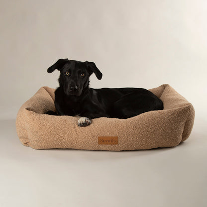 Scruffs Boucle Box Bed 90cm - Desert Brown