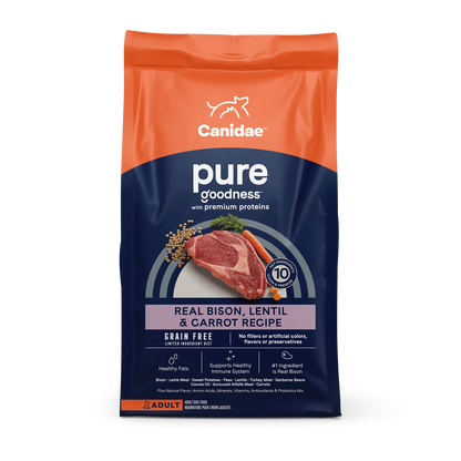 Canidae PURE Grain Free Bison, Lentil and Carrot Recipe Dry Dog Food