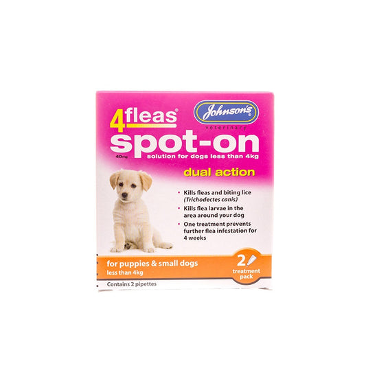 Johnsons Veterinary 4fleas Spot-on Puppy 2 Vial Pack - Pack of 6