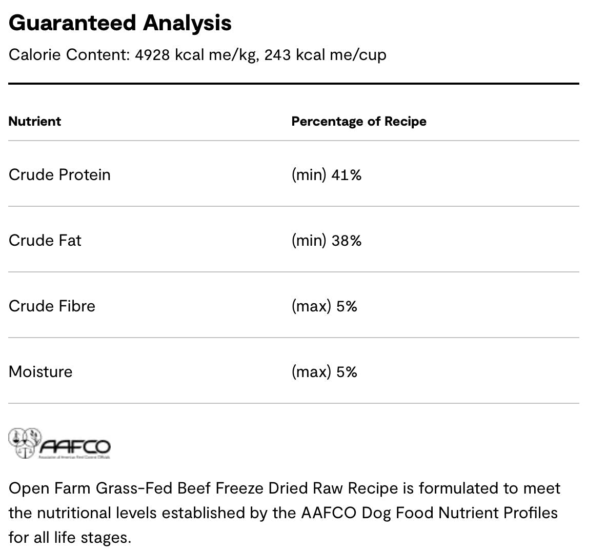 Open Farm Freeze Dried Raw Grass-Fed Beef Morsels For Dogs