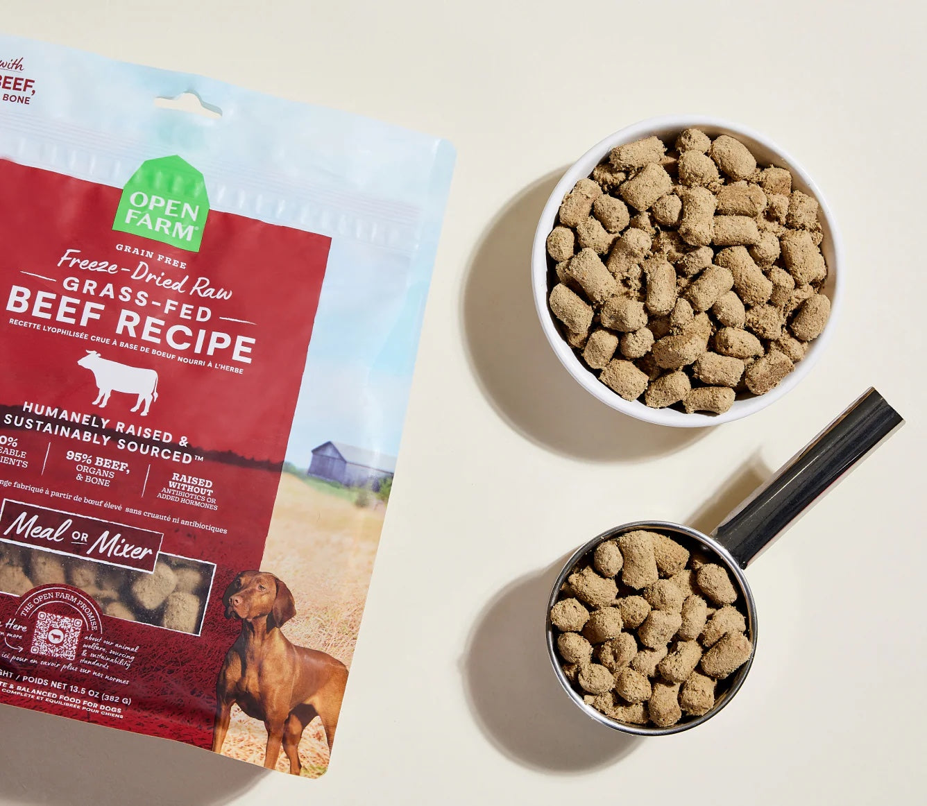 Open Farm Freeze Dried Raw Grass-Fed Beef Morsels For Dogs