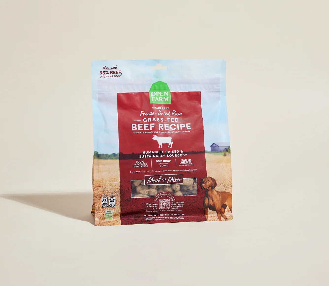 Open Farm Freeze Dried Raw Grass-Fed Beef Morsels For Dogs