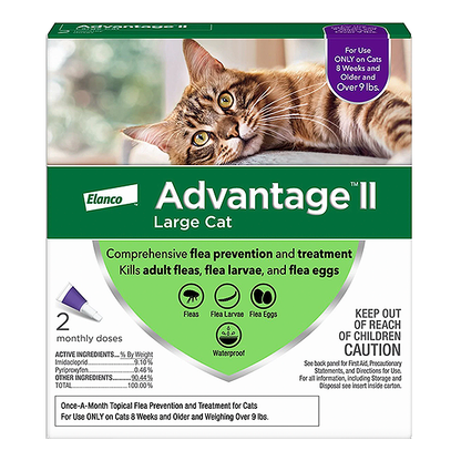 Advantage II Flea Treatment & Preventative Monthly Spot Treatment for Cats