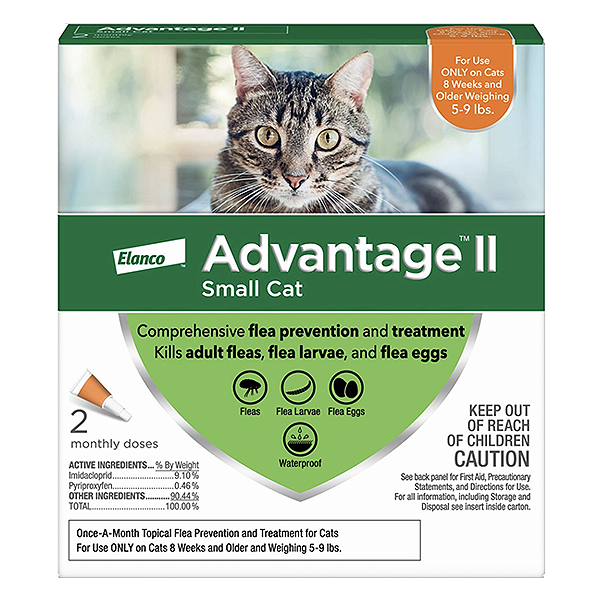 Advantage II Flea Treatment & Preventative Monthly Spot Treatment for Cats