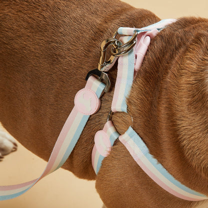 Candyfloss Stripe Fabric Dog Harness