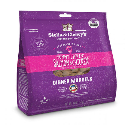 Yummy Lickin' Salmon & Chicken Dinner Grain-Free Freeze-Dried Raw Cat Food