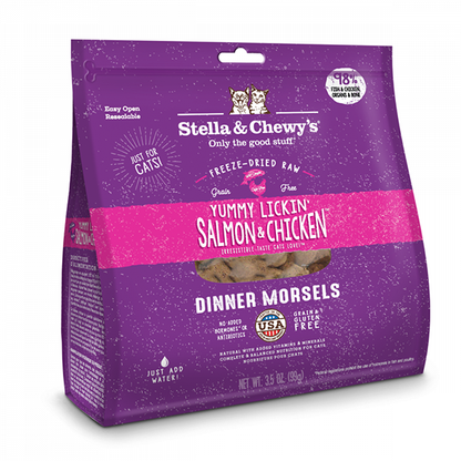 Yummy Lickin' Salmon & Chicken Dinner Grain-Free Freeze-Dried Raw Cat Food