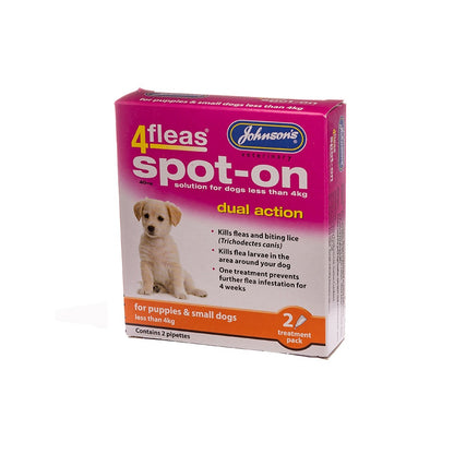 Johnsons Veterinary 4fleas Spot-on Puppy 2 Vial Pack - Pack of 6
